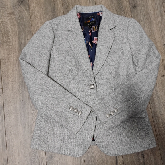 Talbots Aberdeen Wool Blend Herringbone Tweed Blazer 4 - Picture 6 of 16